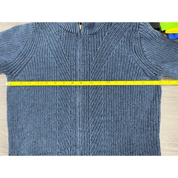 Women’s shade of blue zipper sweater - Picture 6 of 9